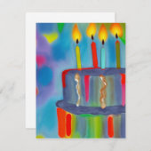 お誕生日ケーキ ノートカード (正面/裏面)