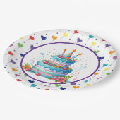 お誕生日ケーキ ペーパープレート (アングル)