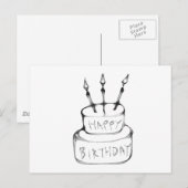 お誕生日ケーキ ポストカード (正面/裏面)