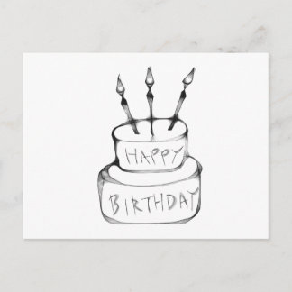 お誕生日ケーキ ポストカード