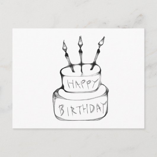 お誕生日ケーキ ポストカード (正面)