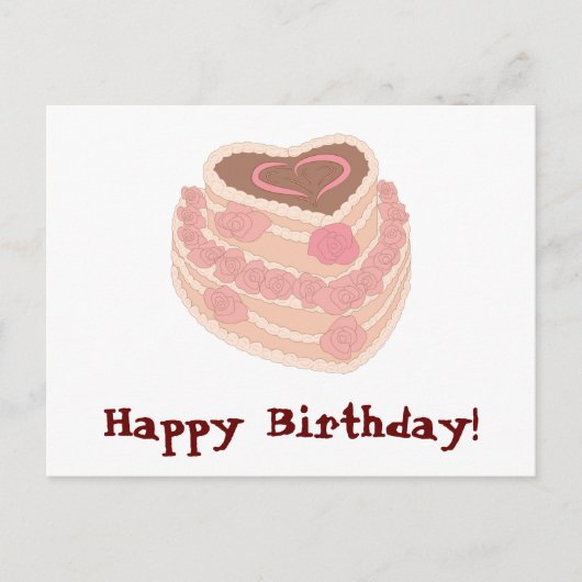 お誕生日ケーキ ポストカード (正面)