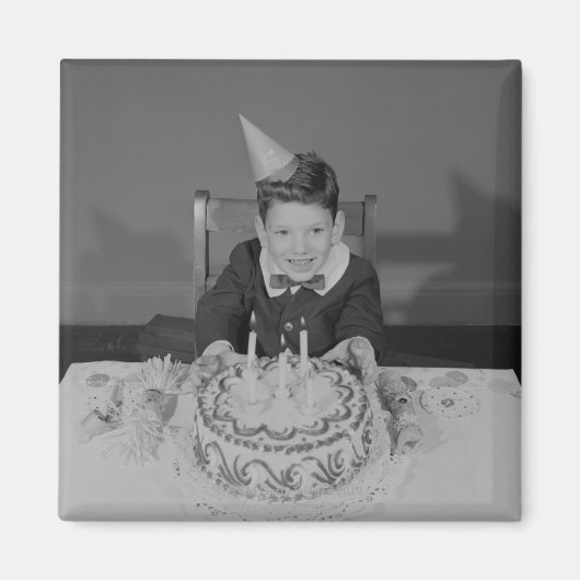 お誕生日ケーキ マグネット (正面)