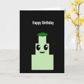 お誕生日ケーキ:ライムケーキ カード (黄色い花)