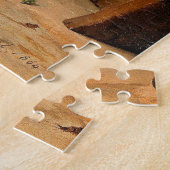 お誕生日ケーキ、ヴィンテージ絵画ズ ジグソーパズル (側面)