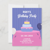 お誕生日ケーキ 招待状 (正面)