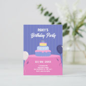 お誕生日ケーキ 招待状 (スタンド正面)