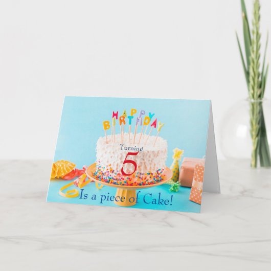 お誕生日ケーキ 招待状 (正面)