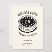 お誕生日ケーキ 招待状 (正面)