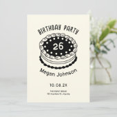 お誕生日ケーキ 招待状 (スタンド正面)