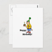 お誕生日ケーキ – 男性 ポストカード (正面/裏面)