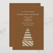 お誕生日ケーキ#2のパーティの招待状 招待状 (正面/裏面)