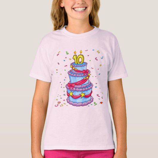 お誕生日ケーキ Tシャツ (正面)