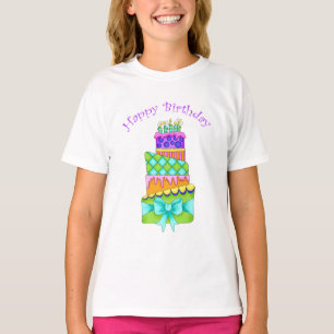 お誕生日ケーキTシャツ – (ハッピーバースデーの子ども Tシャツ