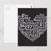 お誕生日デザインハッピー ポストカード (正面/裏面)