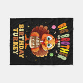 お誕生日トルコファミリーの大きなお兄さん 1st 誕生日 フリースブランケット (正面(横))