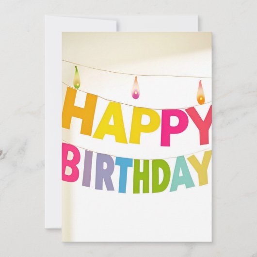 お誕生日バナー 誕生日 招待状 (正面)