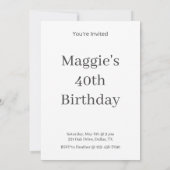 お誕生日バナー 誕生日 招待状 (裏面)