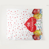 お誕生日バルーン背景 80歳のナナ写真プロップ タペストリー (正面(横))