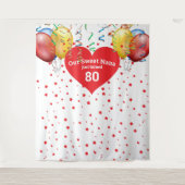 お誕生日バルーン背景 80歳のナナ写真プロップ タペストリー (正面)