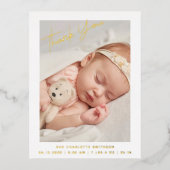 お誕生日パーソナライズされたおめでとうがき 箔シーズンポストカード (正面)