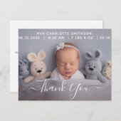 お誕生日パーソナライズされた発表カード (正面/裏面)