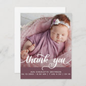 お誕生日パーソナライズされた発表カード (正面/裏面)