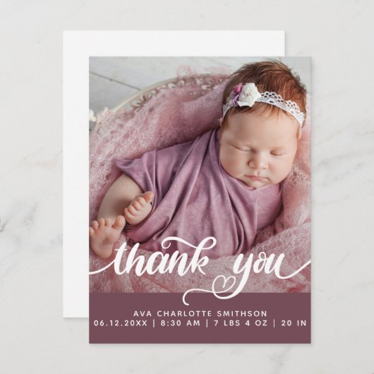 お誕生日パーソナライズされた発表カード (正面/裏面)