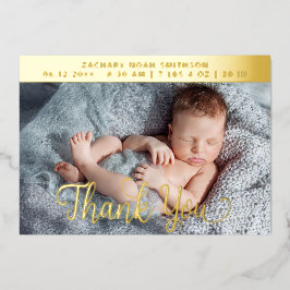 お誕生日パーソナライズされた発表カード 箔シーズンカード