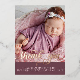 お誕生日パーソナライズされた発表カード 箔シーズンカード