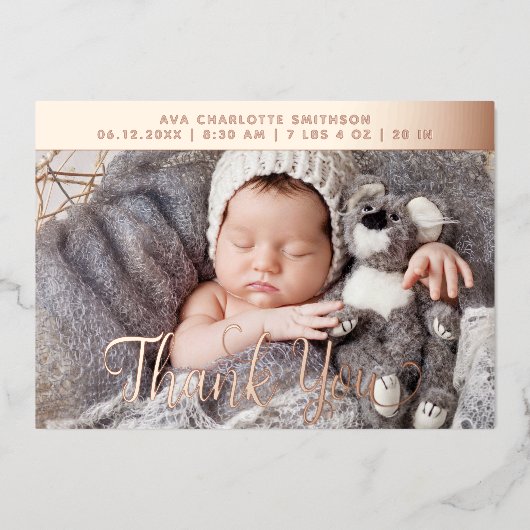 お誕生日パーソナライズされた発表カード 箔シーズンカード (正面)