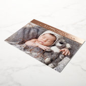 お誕生日パーソナライズされた発表カード 箔シーズンカード (回転した状態)