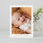 お誕生日パーソナライズされた発表カード 箔シーズンカード (立ち正面)