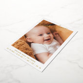 お誕生日パーソナライズされた発表カード 箔シーズンカード (回転した状態)