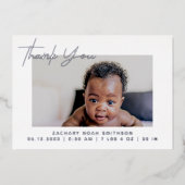 お誕生日パーソナライズされた発表カード 箔シーズンカード (正面)