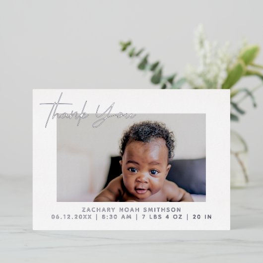 お誕生日パーソナライズされた発表カード 箔シーズンカード (立ち正面)