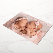 お誕生日パーソナライズされた発表カード 箔シーズンカード (回転した状態)