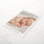 お誕生日パーソナライズされた発表カード 箔シーズンカード (回転した状態)