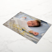 お誕生日パーソナライズされた発表カード 箔シーズンカード (回転した状態)