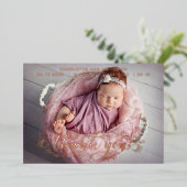 お誕生日パーソナライズされた発表カード 箔シーズンカード (立ち正面)