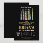 お誕生日パーティーのご招待のお知らせ 招待状 (正面/裏面)