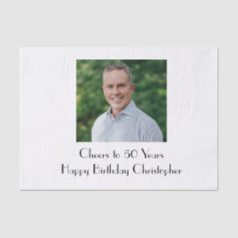 お誕生日パーティーの記念写真入り ティッシュペーパー 男性 女性 薄葉紙