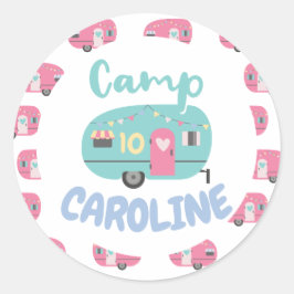 お誕生日パーティーガーリーを楽しみにしようか ラウンドシール