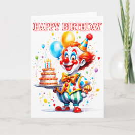 お誕生日パーティー クラウン カード