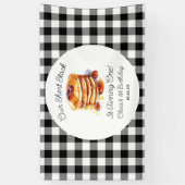 お誕生日パーティー ショートスタック パンケーキ 朝食 横断幕 (縦)