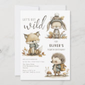 お誕生日パーティー ワイルドに楽しもう! 招待状 (正面)
