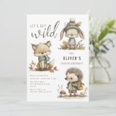 お誕生日パーティー ワイルドに楽しもう! 招待状 (スタンド正面)
