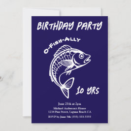 お誕生日パーティー - 魚 招待状
