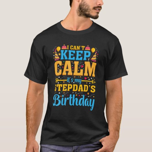 お誕生日パーティ保ー落ち着けない義父さんのパーティー Tシャツ (正面)