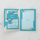 お誕生日ブルークリームの素敵な娘 カード (内部)